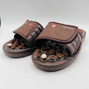Byriver Acupressure Foot Massager Reflexology Unisex Slippers Sandals Size S